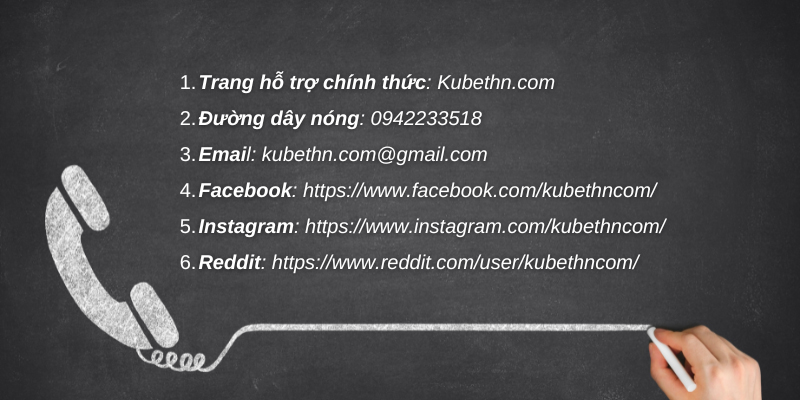 Danh sách các kênh liên hệ Kubet